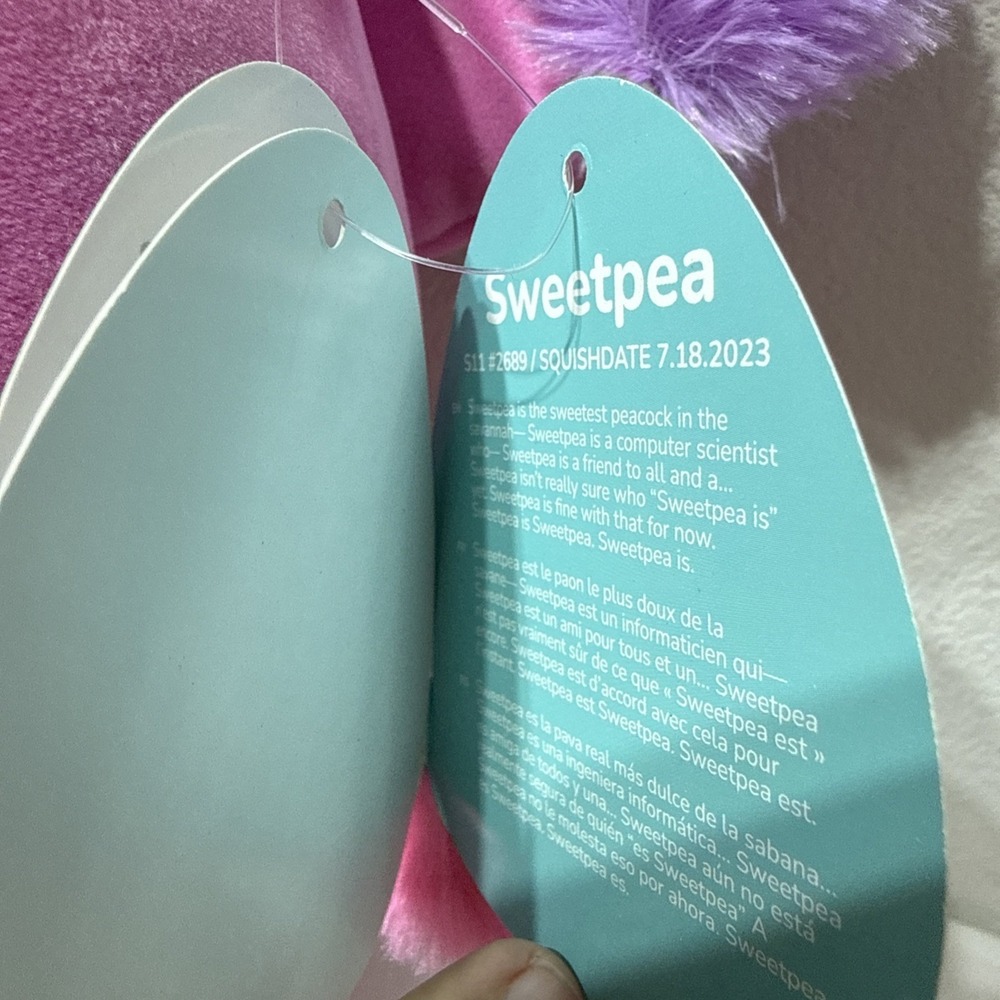 Squishmallows Sweetpea Peacock 12" Soft Plush Toy S11 2689 SQCR08103 New Tags - Picture 5 of 12